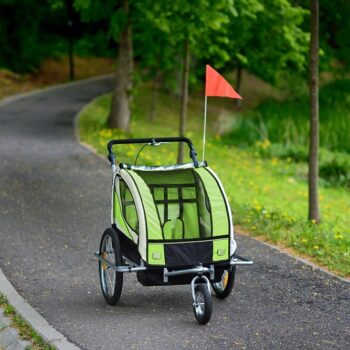 Prikolica Za Bicikl Za Djecu Jogger Green 4.jpg