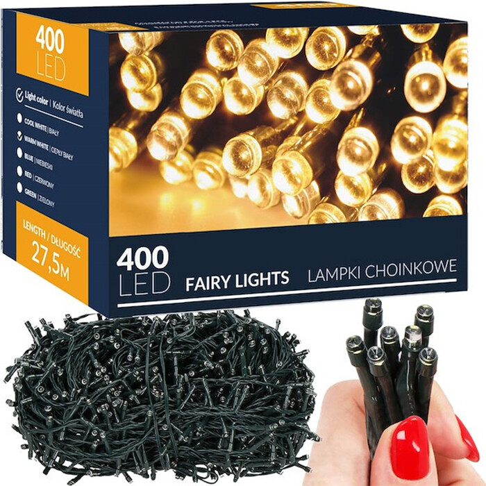 Božićne Lampice 400 Led Toplo Bijela