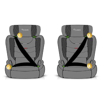 Dječja Autosjedalica Nukido Louis Grey Isofix 12