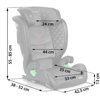 Dječja Autosjedalica Nukido Louis Grey Isofix 7
