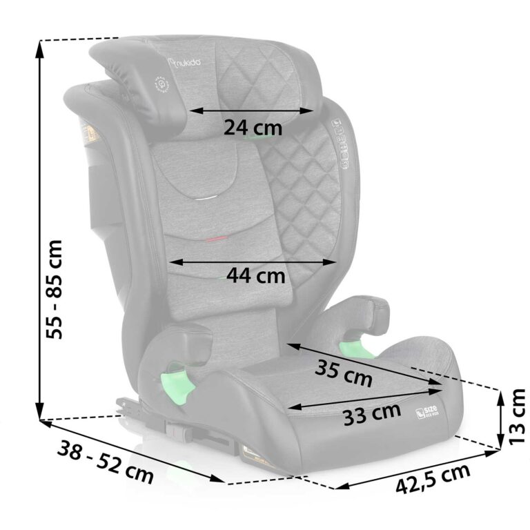 Dječja Autosjedalica Nukido Louis Grey Isofix 7