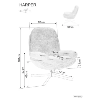 Fotelja Harper Washed Metal 3