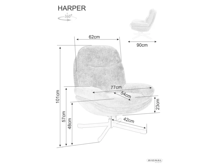 Fotelja Harper Washed Metal 3