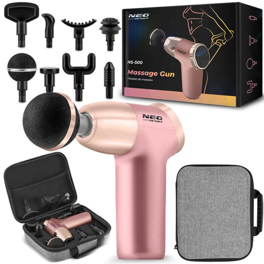 Masažni Pištolj Ns 500 Pink S 8 Nastavaka