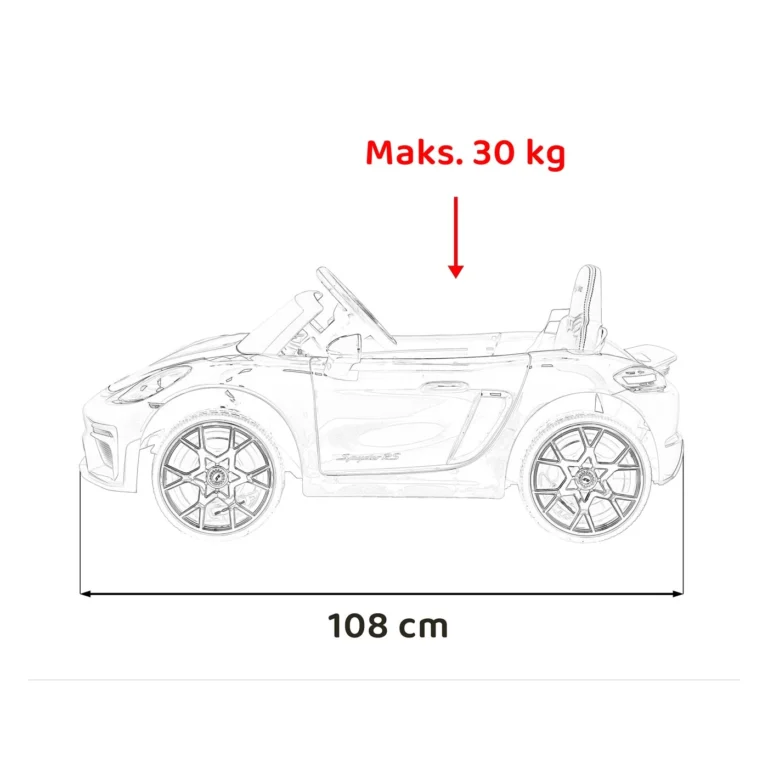 Porsche 718 Spyder Rs Crni Auto Na Akumulator 2