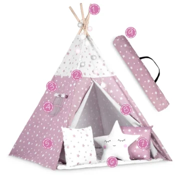 Šator Teepe Rose Ricokids + Dva Jastuka 8