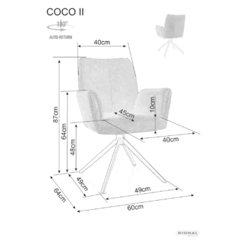 Stolica Coco Ii Vardo Graphite 2