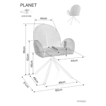 Stolica Planet Raven Dark 3