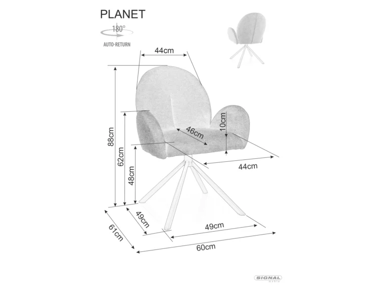 Stolica Planet Raven Dark 3