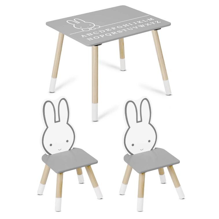 Dječji Set Stol I Stolica Miffy Grey 1