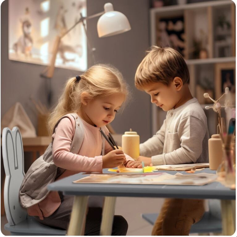 Dječji Set Stol I Stolica Miffy Grey 5