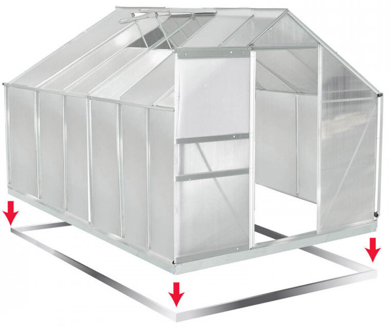 Staklenik 380x190x195cm Gardenhouse 2