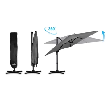 Vrtni Suncobran 420cm Plonos Grey 8