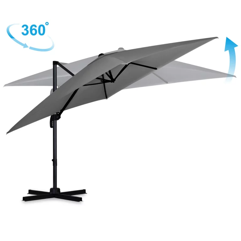 Vrtni Suncobran 420cm Plonos Grey 9