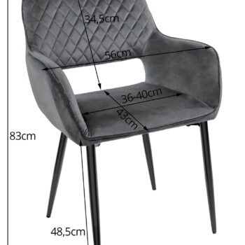 Stolica Amalfi Blue Velvet 5