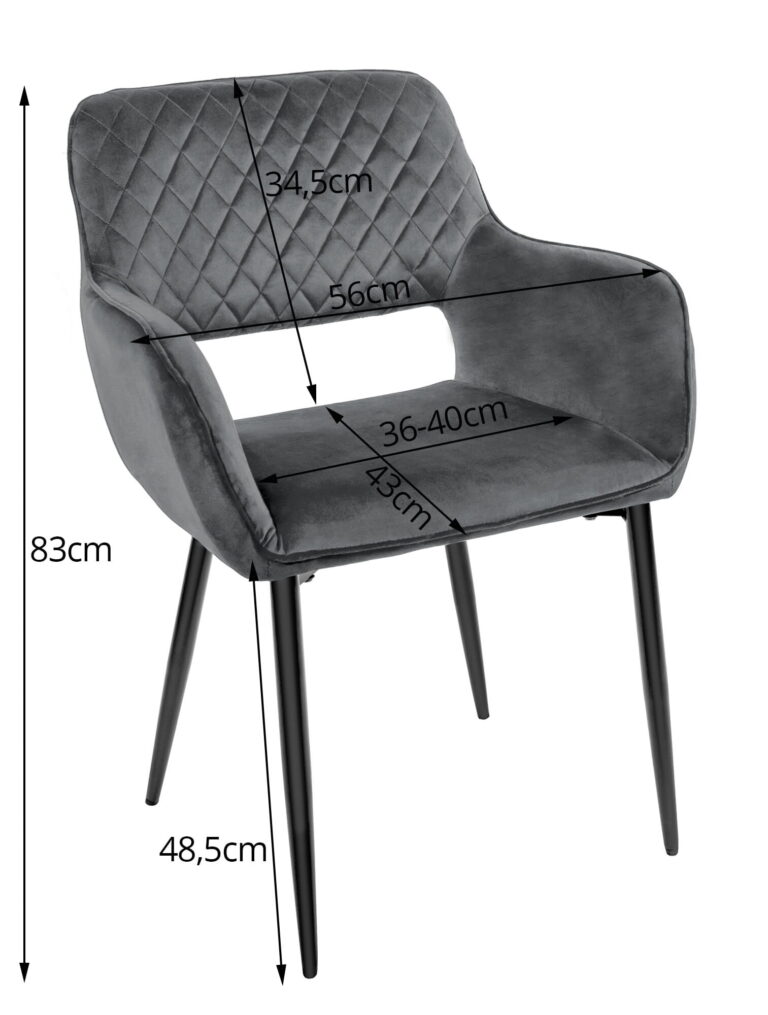 Stolica Amalfi Blue Velvet 5