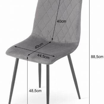 Stolica Turin Light Grey 4