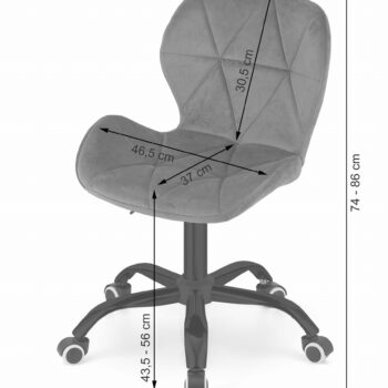 Uredska Stolica Noto Graphite Velvet 2