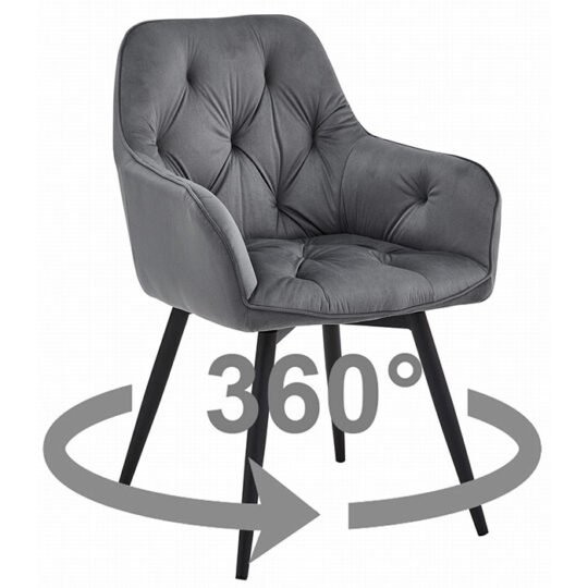 Stolica Jork 360 Dark Grey
