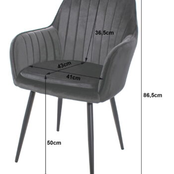 Stolica Lugo Velvet Dark 4