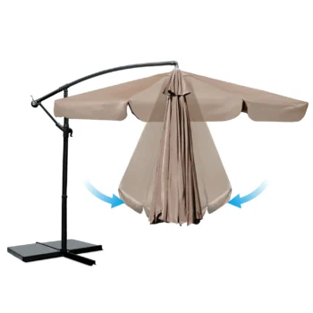 Vrtni Suncobran 8 Segmenata 350 Cm S Navlakom Plonos Pl 881 Beige 4