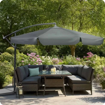 Vrtni Suncobran 6 Segmenata 350 Cm S Navlakom Plonos Pl 881 Grey 9