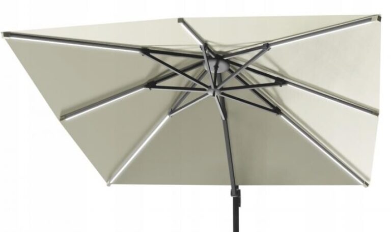 Vrtni Suncobran S Rasvjetom Roma 3x4 Beige 1