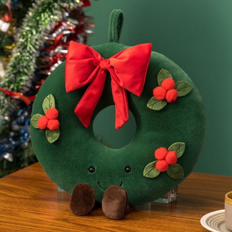 Božićni Jastuk Baršunasti Vijenac 45cm 2