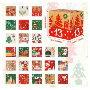 Diy Adventski Kalendar 24 šarene Kutije Za Otvaranje 3