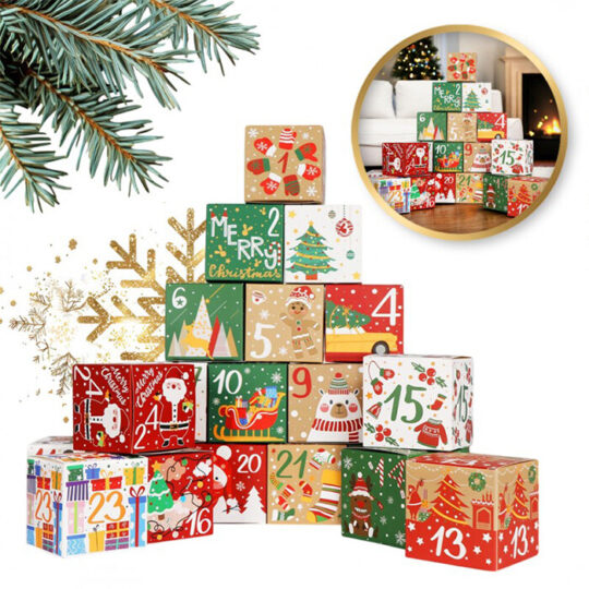 Diy Adventski Kalendar 24 šarene Kutije Za Otvaranje