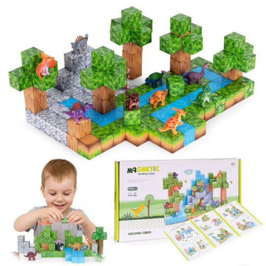 Set Magnetnih Kocki 142kom Jurrasic World