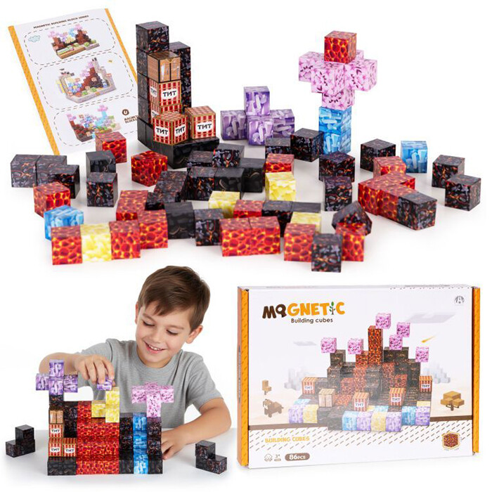 Set Magnetnih Kocki 88kom Earth