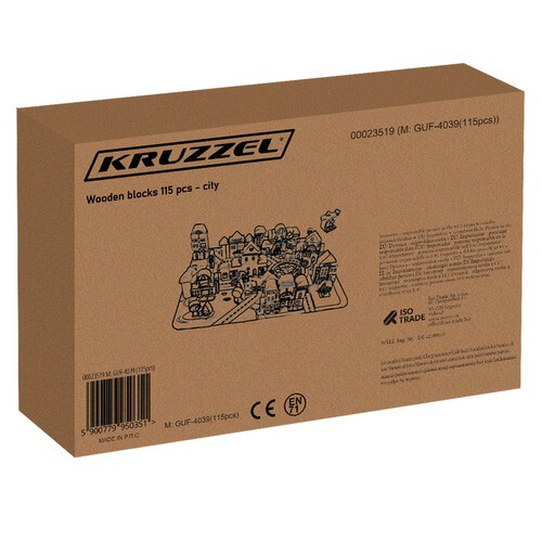 Dječje Drvene Kocke City 115pcs 1