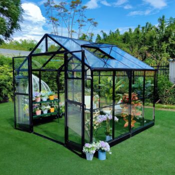Premium Staklenik Polikarbonatni 278x278cm Crni Cultivo 1