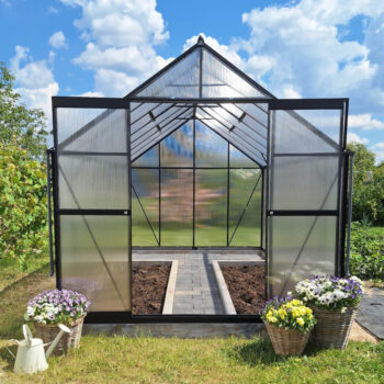 Staklenik Polikarbonatni 244x429cm Crni Cultivo 7