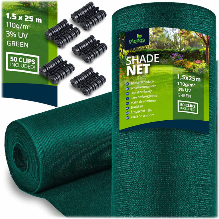 Mreža Za Sjenu 1,5x25m 110gm2 + 50 Stezaljki Zelena