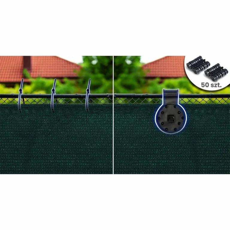 Mreža Za Sjenu 1,5x50m 110gm2 + 50 Stezaljki Zelena 5