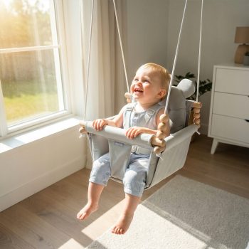 Dječja Ljuljačka 3u1 Baby Swing Grey 1