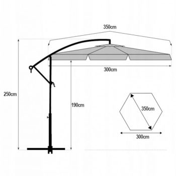Vrtni Suncobran 6 Segmenata 350 Cm S Navlakom Summer Hit 4